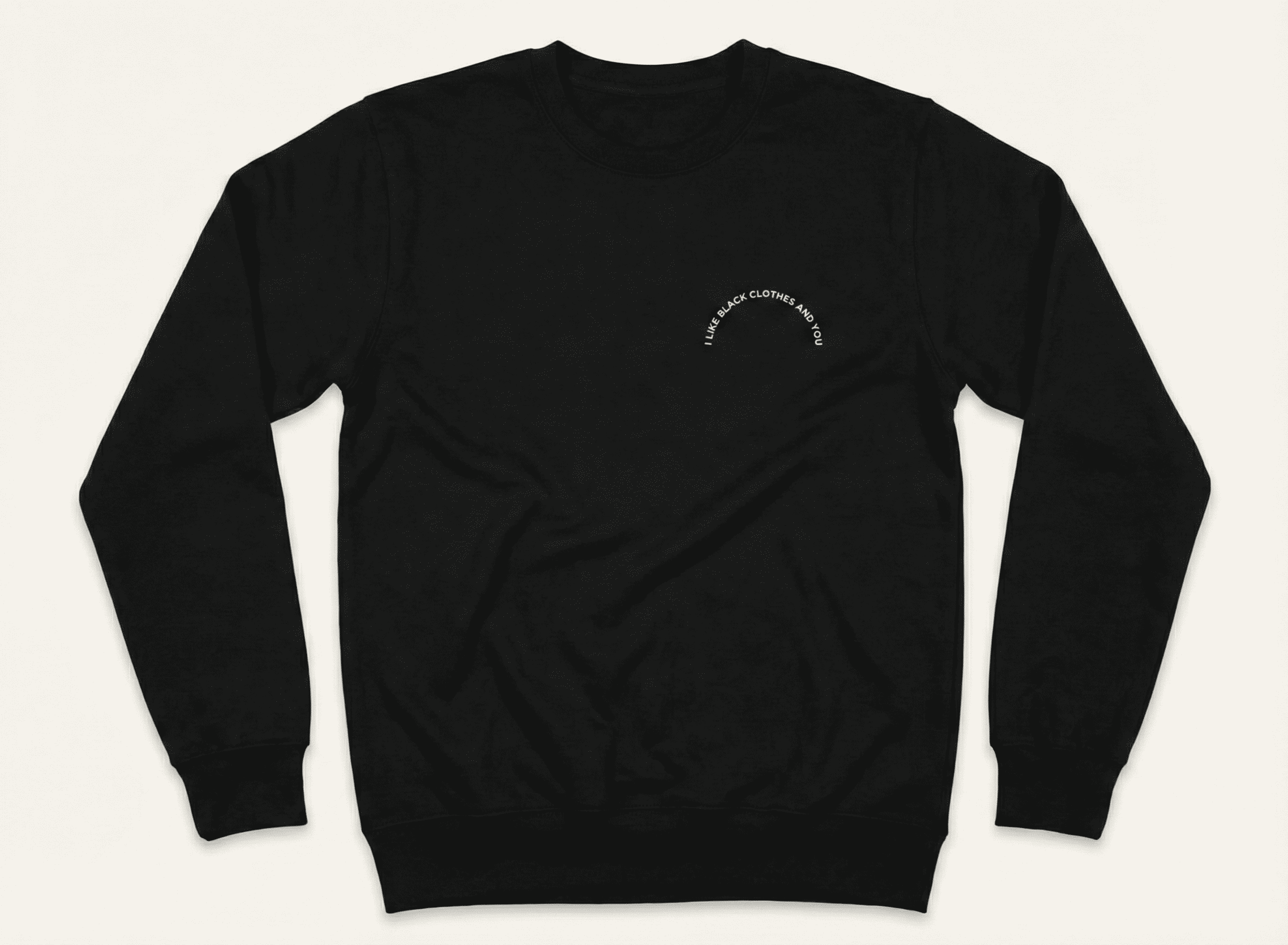 I like black & you - Sudadera | bordado