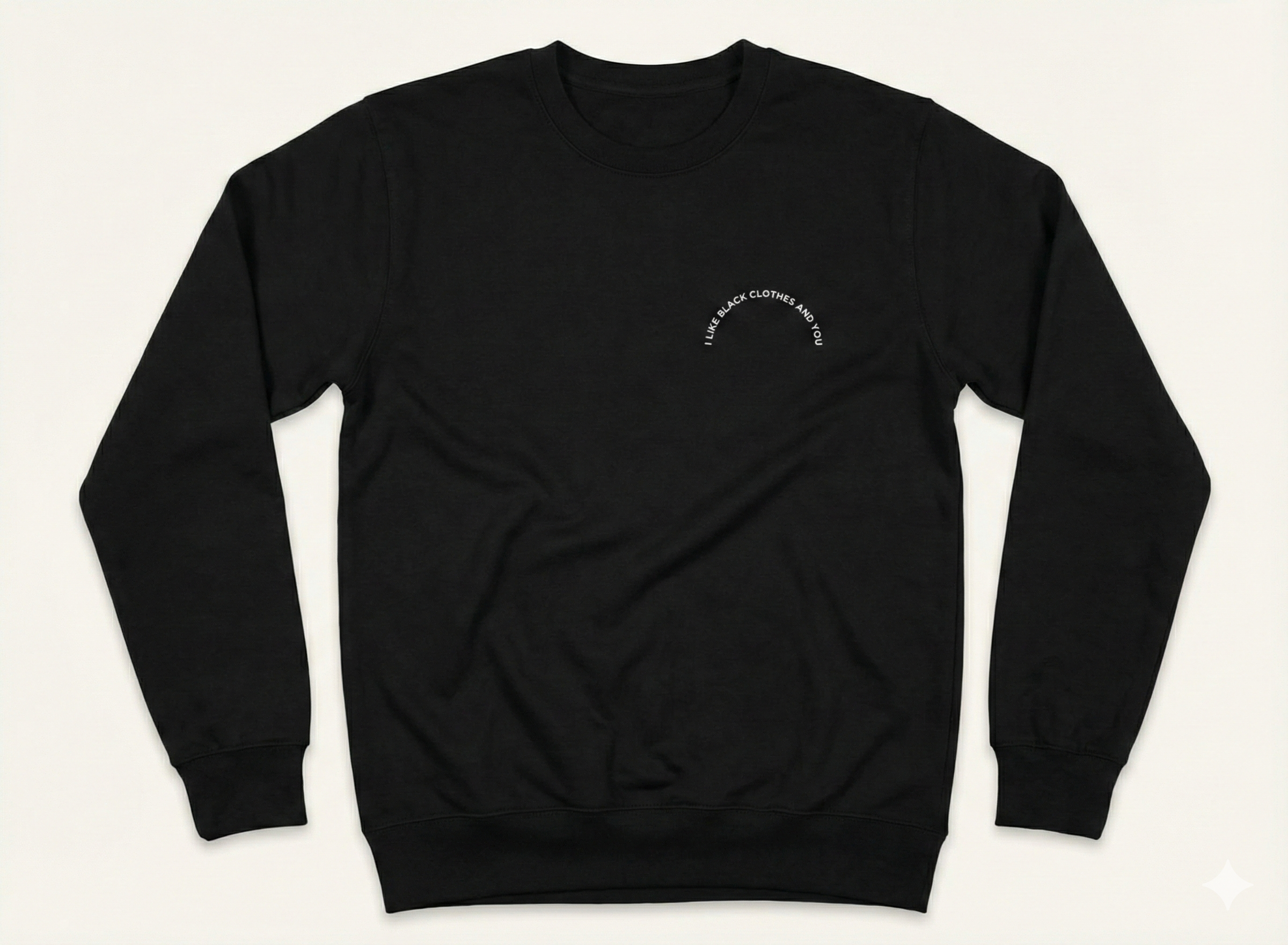 I like black  & you - Sudadera | bordado