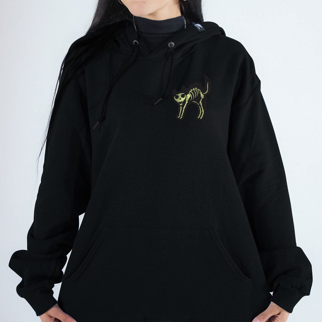 Skeleton Cat - Sudadera  con gorro - Stockholm Co. - Sudadera - halloween, Lo nuevo, sudadera, unisex
