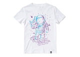 Lluvia y astronauta bicolor | Playera | espacio, hombre, mujer, playera, unisex | Stockholm Company