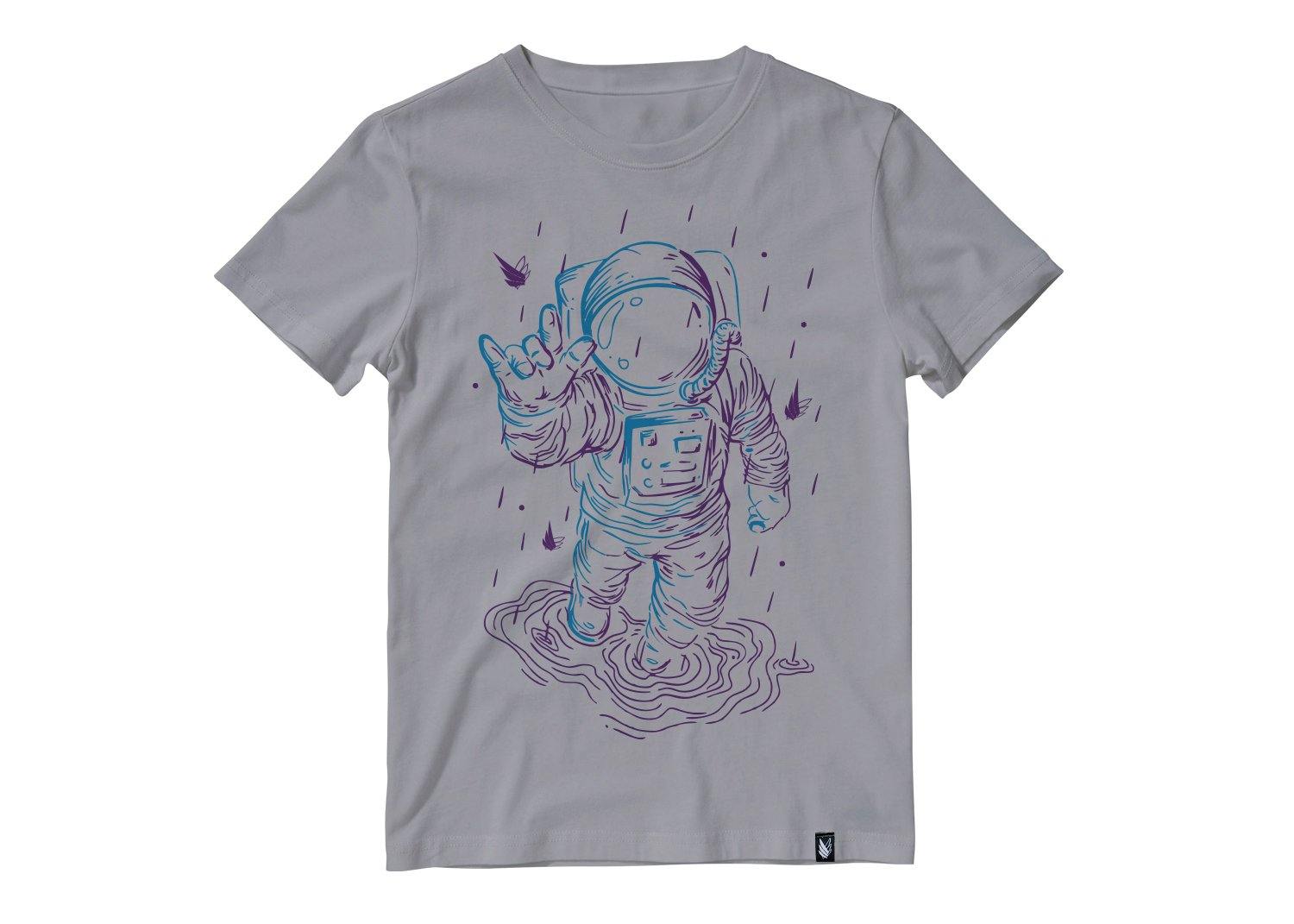 Lluvia y astronauta bicolor - Stockholm Co. - Playera - espacio, hombre, mujer, playera, unisex