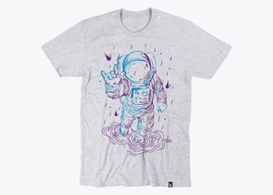Lluvia y astronauta bicolor - Stockholm Co. - Playera - espacio, hombre, mujer, playera, unisex