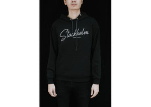 Stockholm cursiva firence - sudadera con gorro Negra - Stockholm Co. - Sudadera - stkm originals, sudadera, unisex