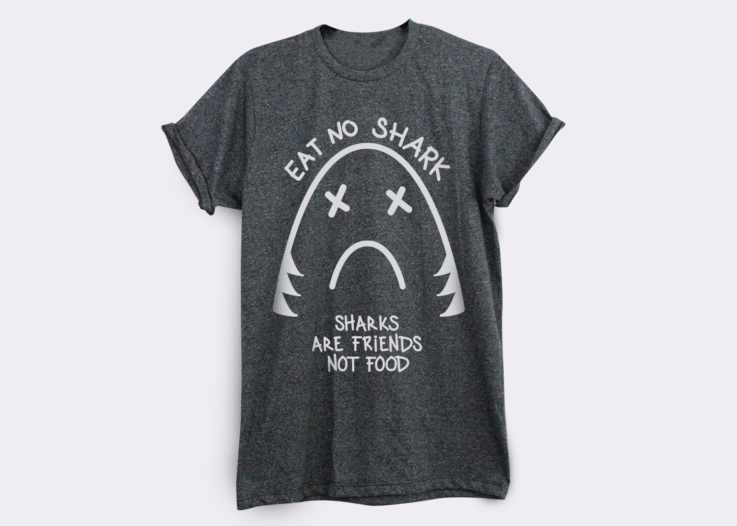 Eat no shark - Stockholm Co. - Playera - animals, hombre, mujer, playera, unisex