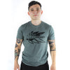 Green leaf Winged Damaged - Triblend hex corte fit