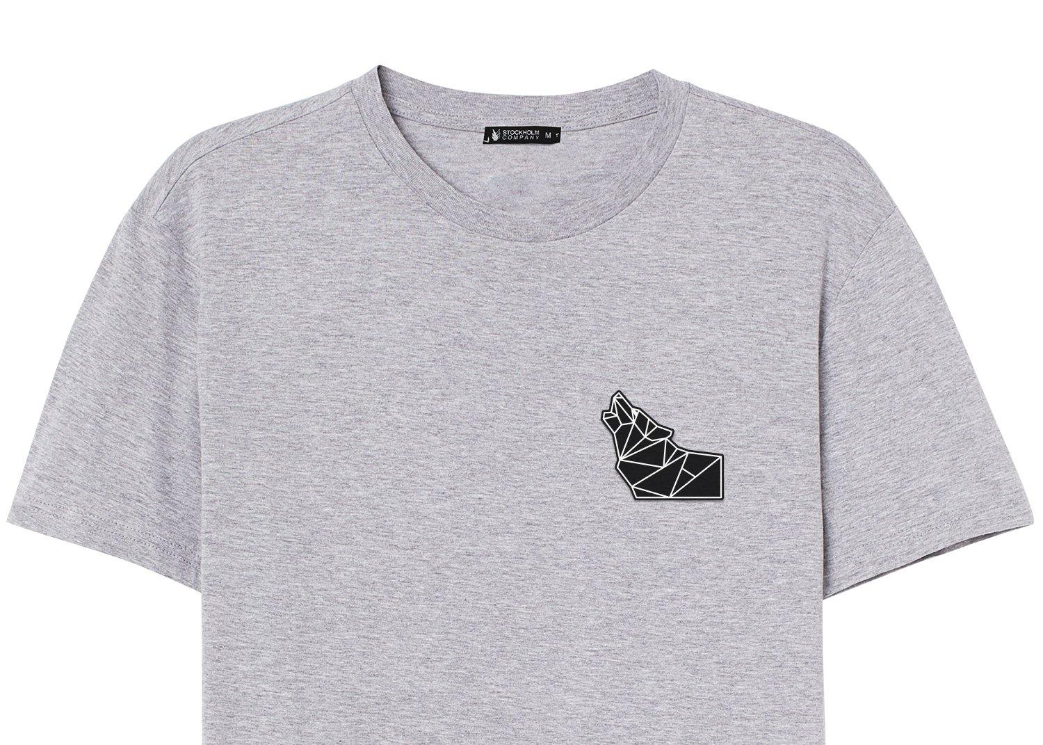 Origami Wolf Triblend - Stockholm Co. - Playera - animals, basicos, hombre, mujer
