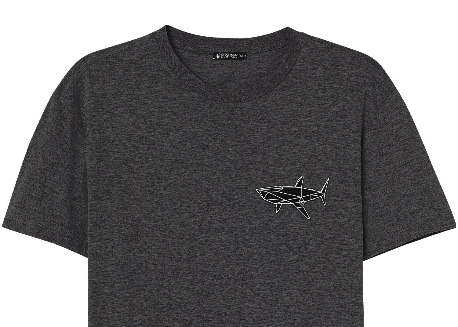 Origami Shark Triblend - Stockholm Co. - Playera - animals, basicos, hombre, mujer