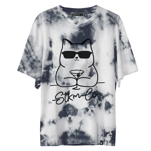 Martini cat tie dye - Stockholm Co. - Playera - animals, hombre, mujer, playera, stkm originals, tie dye