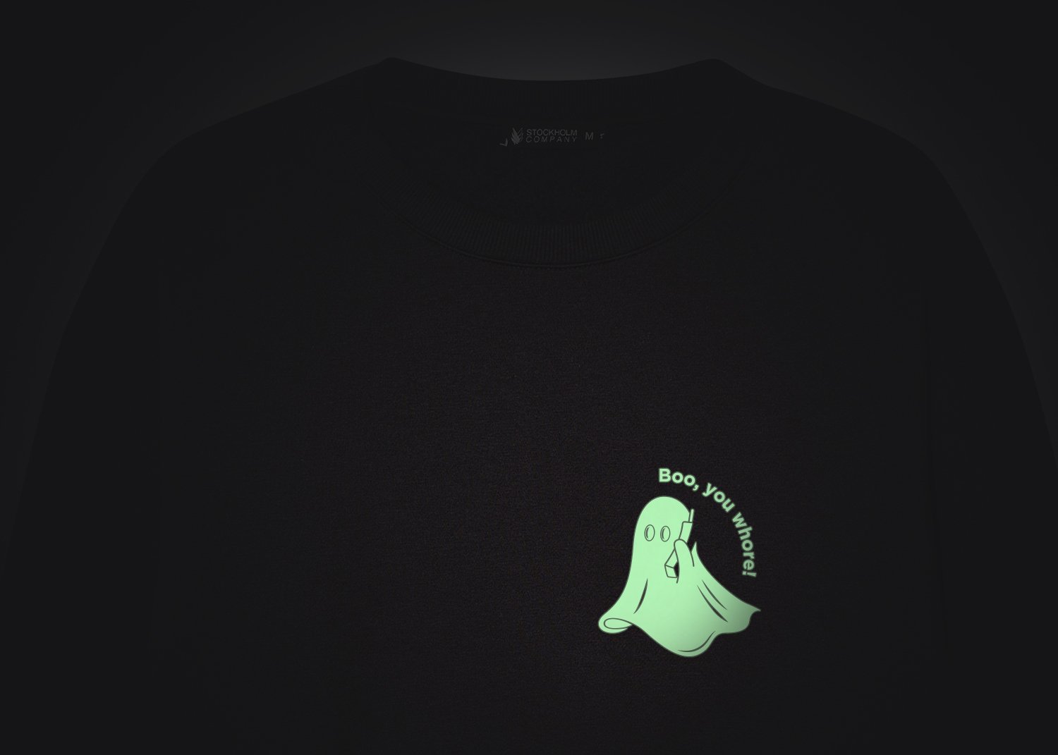 Boo you WHRE fantasma - Sudadera Brilla en la obscuridad - Stockholm Co. - Sudadera - halloween, otros, sudadera, unisex