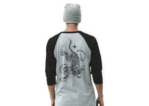 Counter tiger - Beisbolera 3/4 - Stockholm Co. - Playera - animals, Beisbolera, hombre, unisex