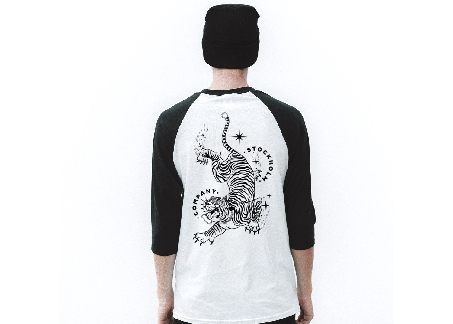 Counter tiger - Beisbolera 3/4 - Stockholm Co. - Playera - animals, Beisbolera, hombre, unisex