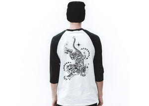 Counter tiger - Beisbolera 3/4 - Stockholm Co. - Playera - animals, Beisbolera, hombre, unisex